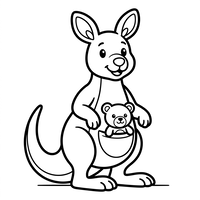 Kangaroo with Teddy Bear