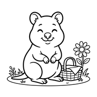 Blije Hamster met Picknickmand