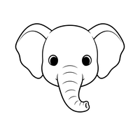 Schattige Babyolifantenkop