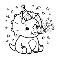 Festlig Triceratops-feiring