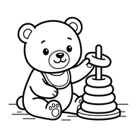 Babybeertje met Stapelringen