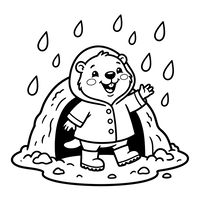 Blije Bever in de Regen