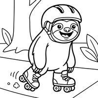 Aventura de Patins da Preguiça Feliz