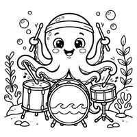 Pulpo Baterista Musical