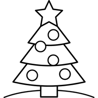 Pohon Natal yang Dihiasi Bintang