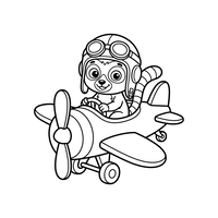 Søt Oterpilot i et Propellfly