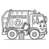 Camion de Recyclage Heureux