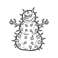 Pupazzo di Neve Mostro Spuntato