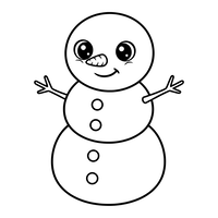 Fröhlicher Schneemann Charakter