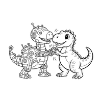 Dinossauro Robô e Amigo Dino