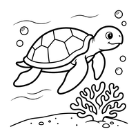 Glad havskildpaddes undervandseventyr