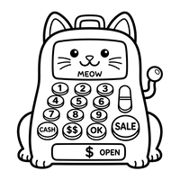 Mesin Kasir Kucing Lucu