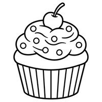 Cupcake med Kirsebær og Krymmel