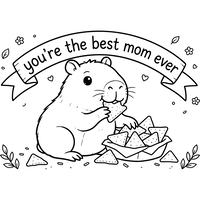 Melhor Mãe do Mundo Capivara Hora do Lanche