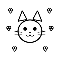 Mignon Chaton avec des Cœurs
