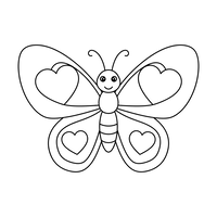 Mariposa Feliz con Alas de Corazón