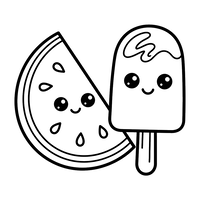 Teman Semangka dan Es Krim yang Lucu