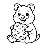 Süßer Hamster mit Riesigem Keks