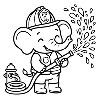 Elefante Bombeiro Corajoso