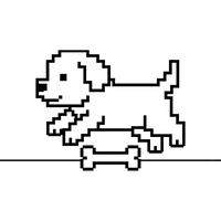 Cachorro Pixel Salta un Hueso