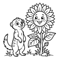 Søt ilder og smilende solsikke
