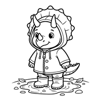 Mignon Tricératops en Imperméable