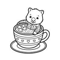 Przytulny Koala w Gorącej Czekoladzie