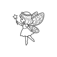 Pequena Fada com Varinha Mágica