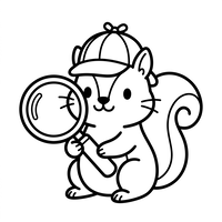 Wiewiórka Detektyw z Lupą