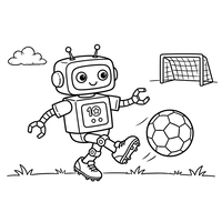 Robot die voetbal speelt