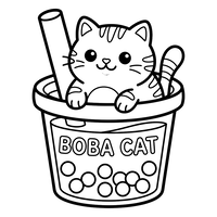 Lindo Gato Chá Boba