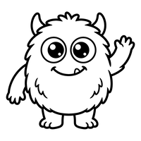 Vennlig Fluffy Monster