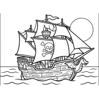 Barco Pirata con Figura de Dragón