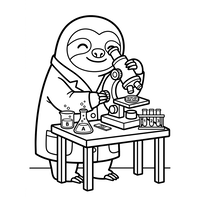 Sloth Scientist in the Lab