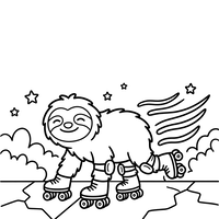 Bicho-Preguiça Veloz Patinando