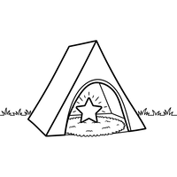 Tienda de Campaña con Estrella Brillante