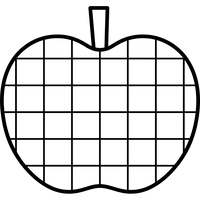 Apfel mit Gittermuster