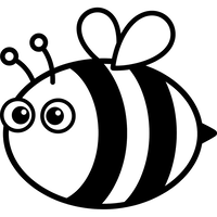 Cute Striped Bee
