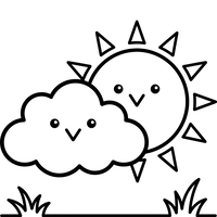 Duo Awan dan Matahari Bahagia