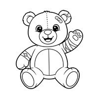 Orsetto di Peluche Fasciato che Saluta