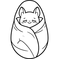 Bébé Chauve-souris Emmailloté et Douillet