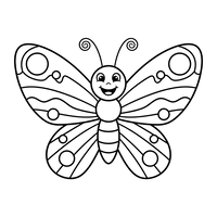 Mariposa Feliz con Alas Estampadas