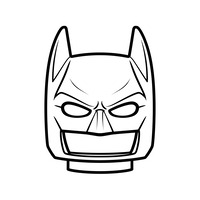 Batmans ikonische Maske (Lego-Stil)