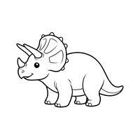 Simpatico Dinosauro Triceratopo