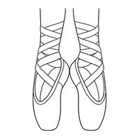 Zapatillas de Punta de Ballet con Cintas