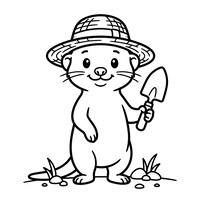 Talpa Giardiniera con Cappello