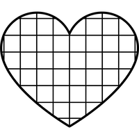 Corazón con Patrón de Cuadrícula