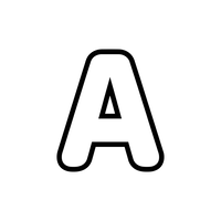 Uppercase Bubble Letter A