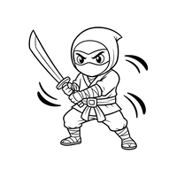 Piccolo Ninja con Spada