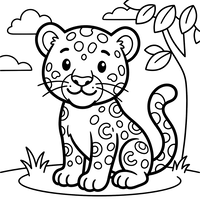 Pui de Leopard Drăguț cu Pete